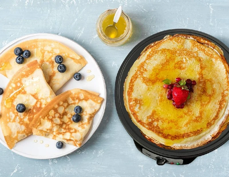 Piastra Crepiera Elettrica 30cm 1200W Antiaderente Pancake casa fai da te