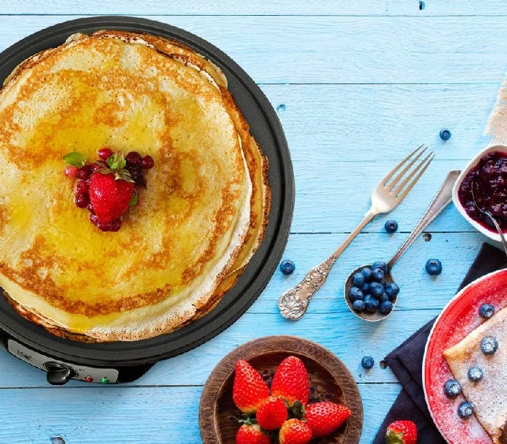 Piastra Crepiera Elettrica 30cm 1200W Antiaderente Pancake casa fai da te