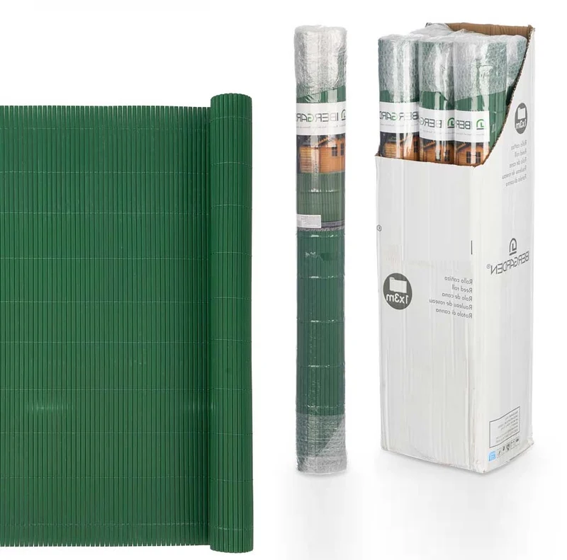 Rotolo Cannuccia Recinzione Frangivista in PVC Verde H 100 x 300 cm parasole