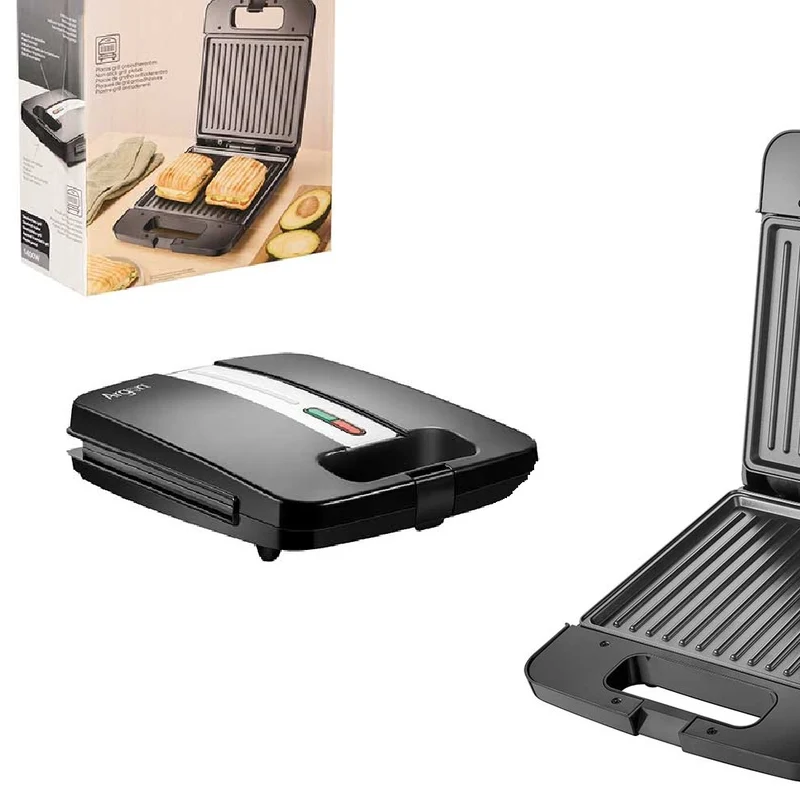 Piastra Elettrica Bistecchiera 1400W Antiaderente Tostapane Grill Panin Sandwich