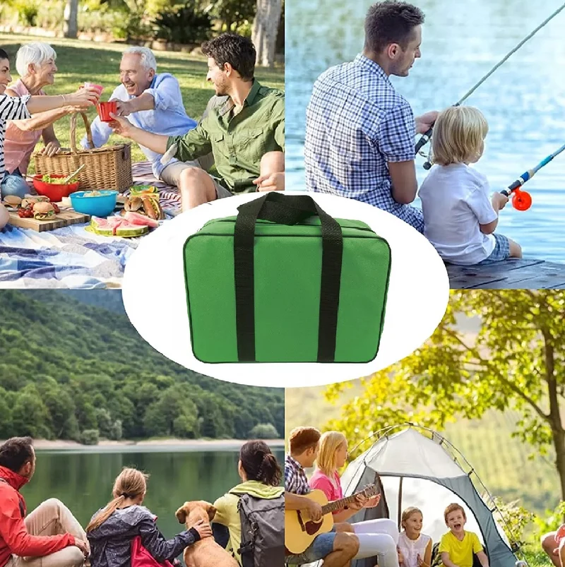 Kit 2 Borse Termiche Pratiche 24LT e 7LT con 2 Mattonelle Ghiaccio 400ml Rosso