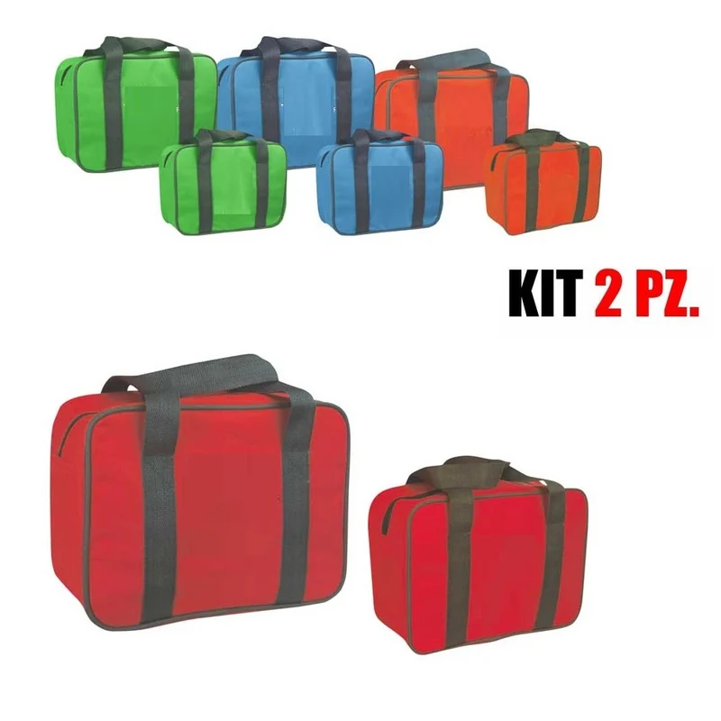 Kit 2 Borse Termiche 24LT 7LT Arancioni Multifunzionali Salvaspazio Resistenti