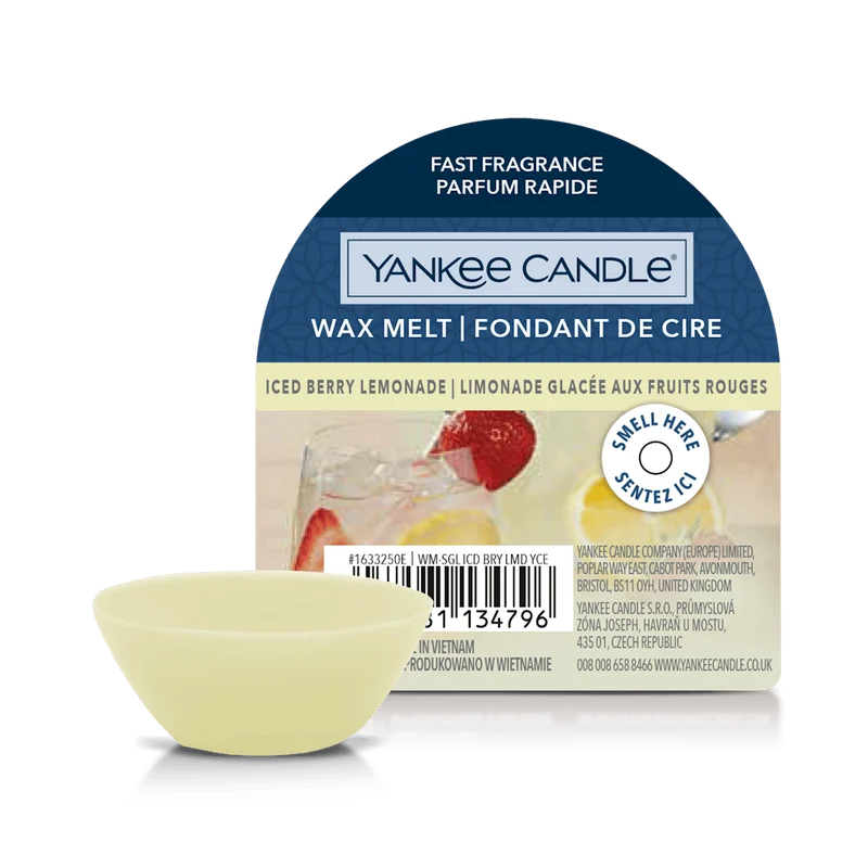 Cera da Fondere Iced Berry Lemonade 22g Giallo Yankee Candle