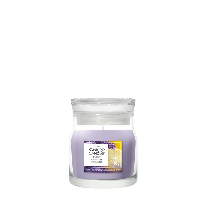 Candela Giara Piccola Lemon Lavender 110g Viola Yankee Candle