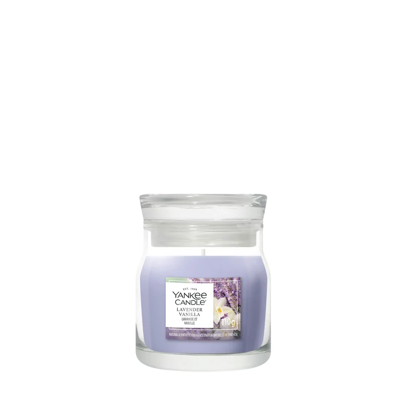 Candela Lavender Vanilla piccola Signature 110g Viola Yankee Candle