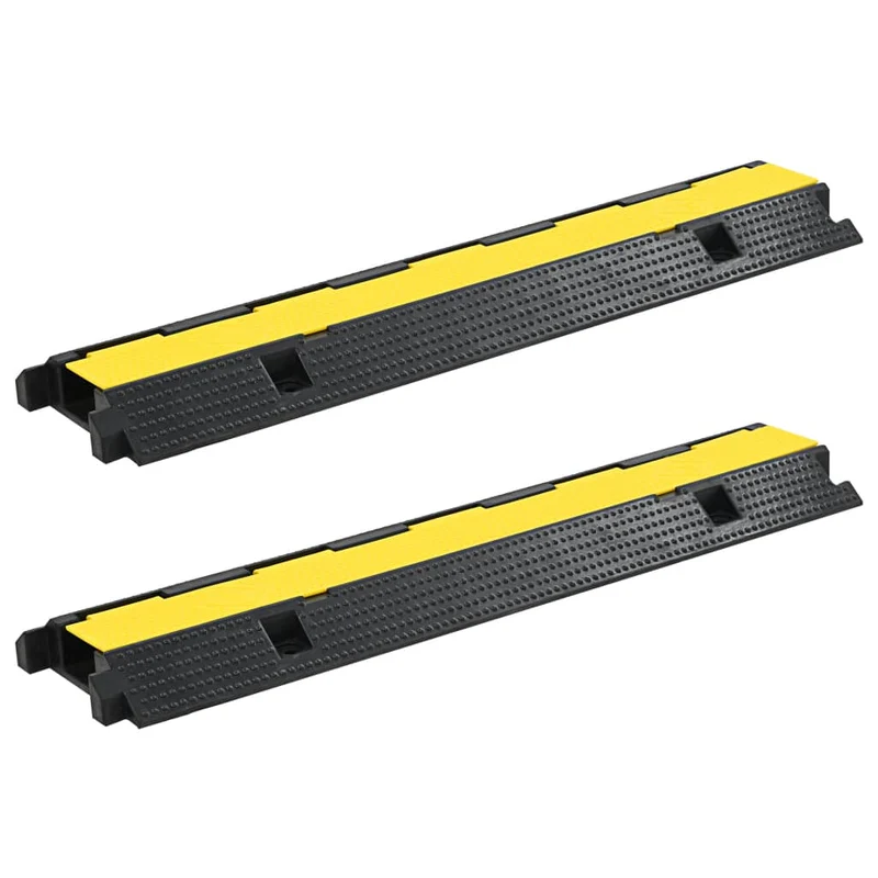 Set 2 Dossi Passacavi Fili in Sicurezza Modulare con 1 Canale in Gomma 100 cm
