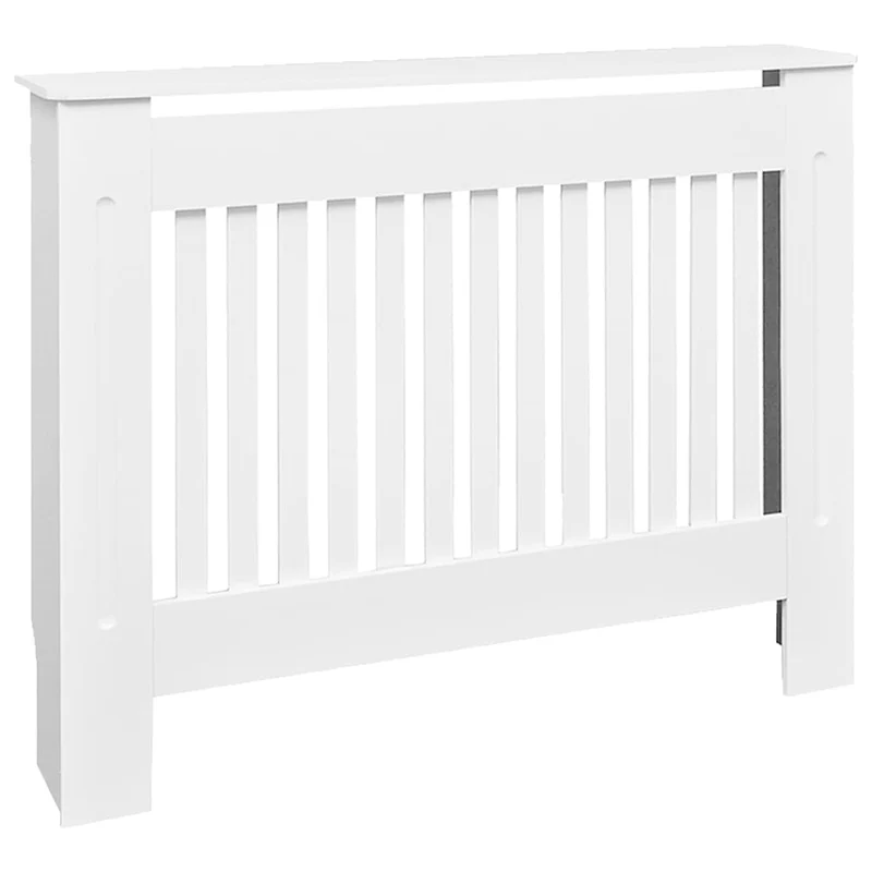 Armadietto Copritermosifone in MDF Bianco 112 cm Design Moderno