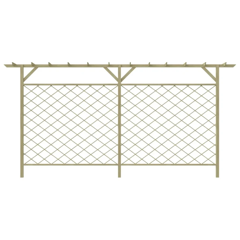 Recinzione di Lattice con Pergolato per Giardino in Legno