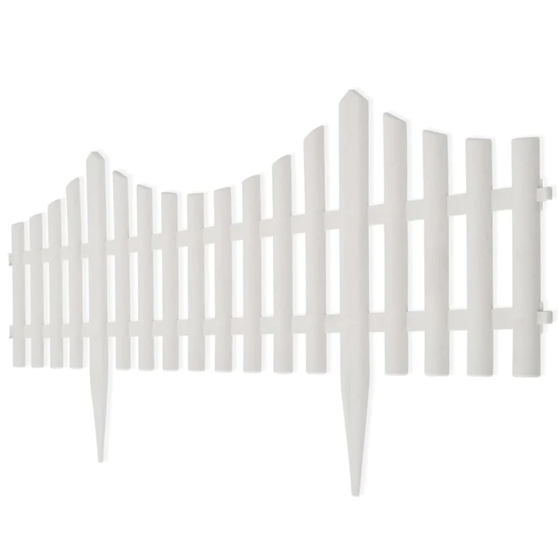 Recinto per Prato Divisorio Bianco 17 pezzi 1000x32,5cm Decorativo per Prato