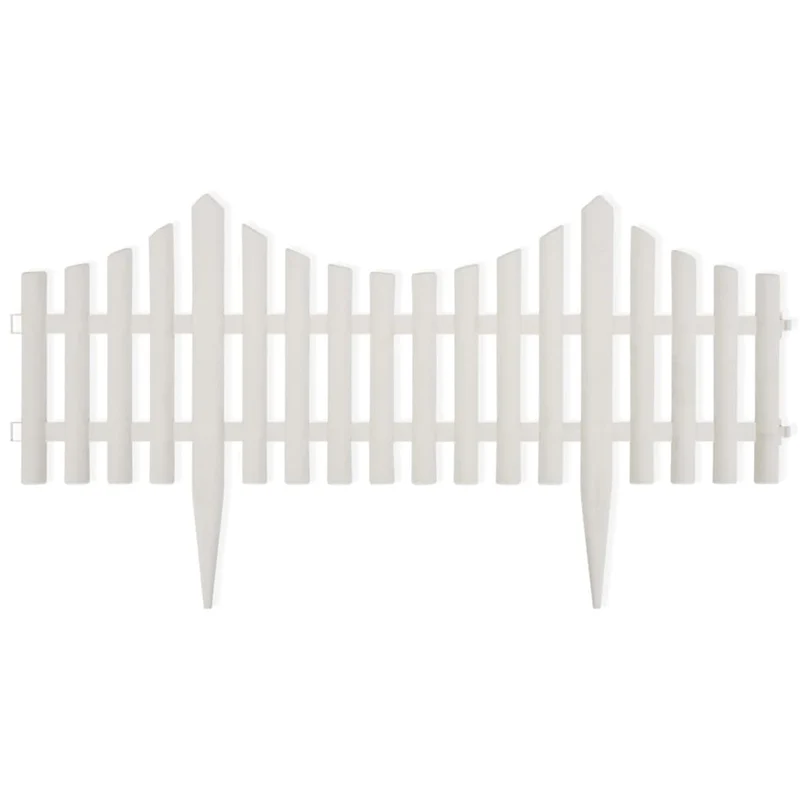 Recinto per Prato Divisorio Bianco 17 pezzi 1000x32,5cm Decorativo per Prato