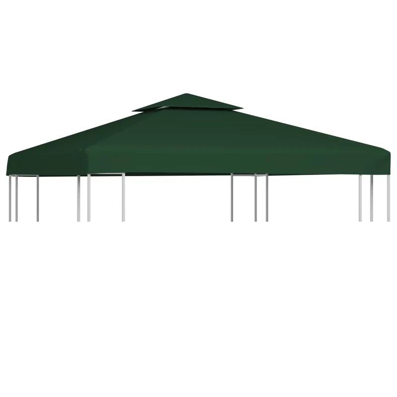 Telo di Ricambio per Gazebo 310g/m² 3x3m Resistente All'acqua Poliestere Verde