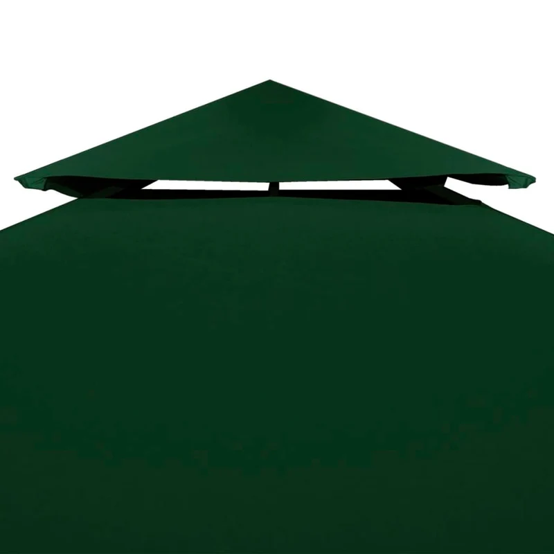 Telo di Ricambio per Gazebo 310g/m² 3x3m Resistente All'acqua Poliestere Verde