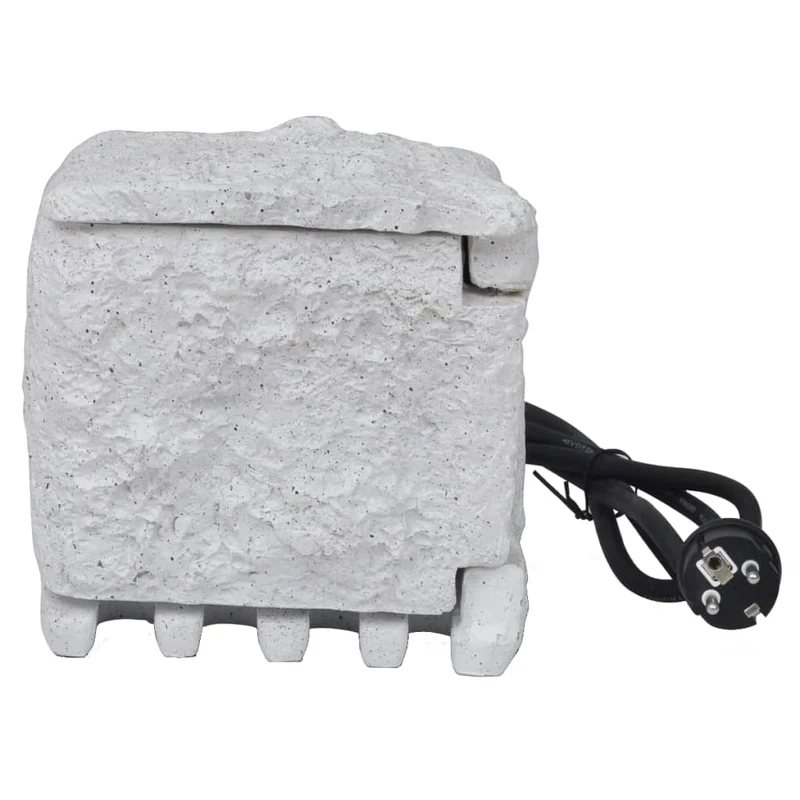 Presa Elettrica da Giardino Design Pietra in Resina 2 Prese Timer Meccanico
