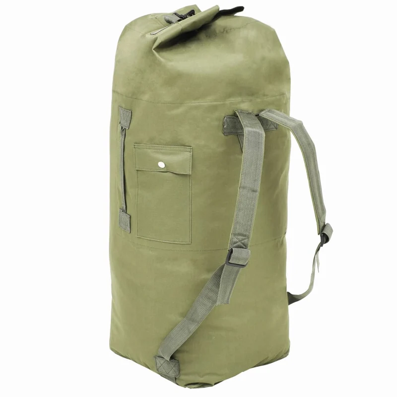 Borsone da Viaggio Militare 85 L Verde Oliva con Spallacci Resistenti