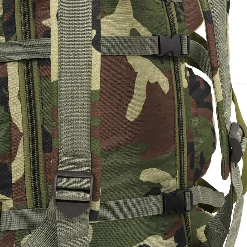 Borsone da Viaggio Stile Militare 3 in 1 90 L Tessuto Oxford Rivestito Mimetico