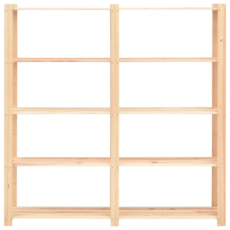 Set 5 pz Scaffali a 5 Livelli Organizer 170x38x170 cm Massello Pino 500kg