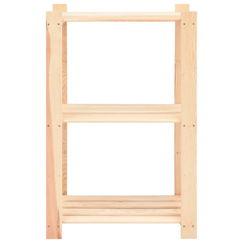 Scaffali a 3 Livelli 10 pz Organizer Casa 60x38x90 cm in Massello Pino 150 kg