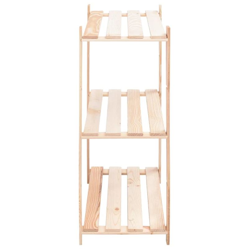 Set 3 pz Scaffali a 3 Livelli Organizer 80x38x90 cm Massello Pino 150 kg