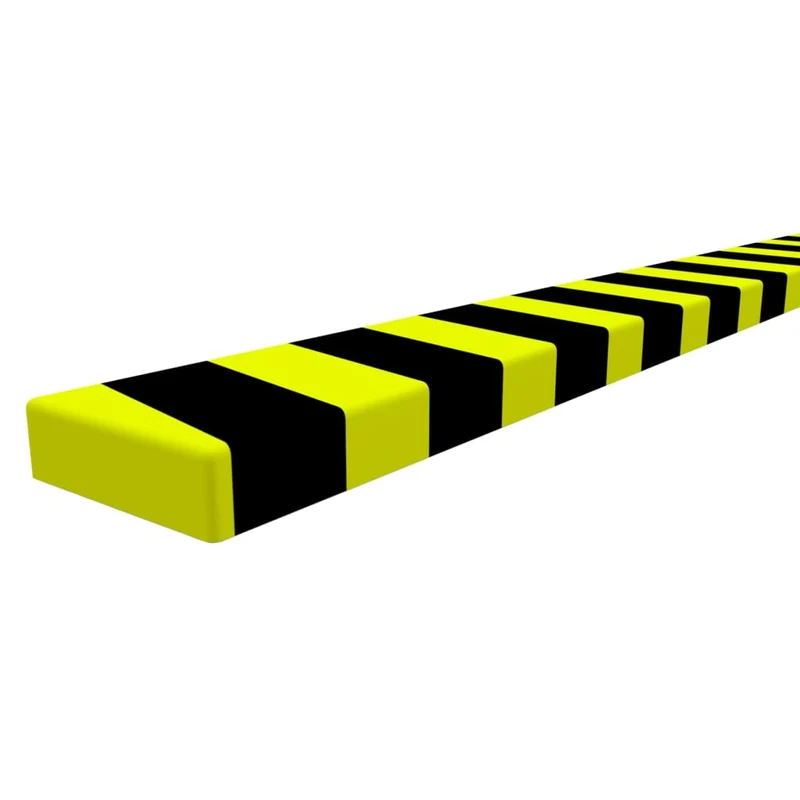 Protezione Angoli Garage Depositi Giallo e Nero 6x2x101,5 cm in PU