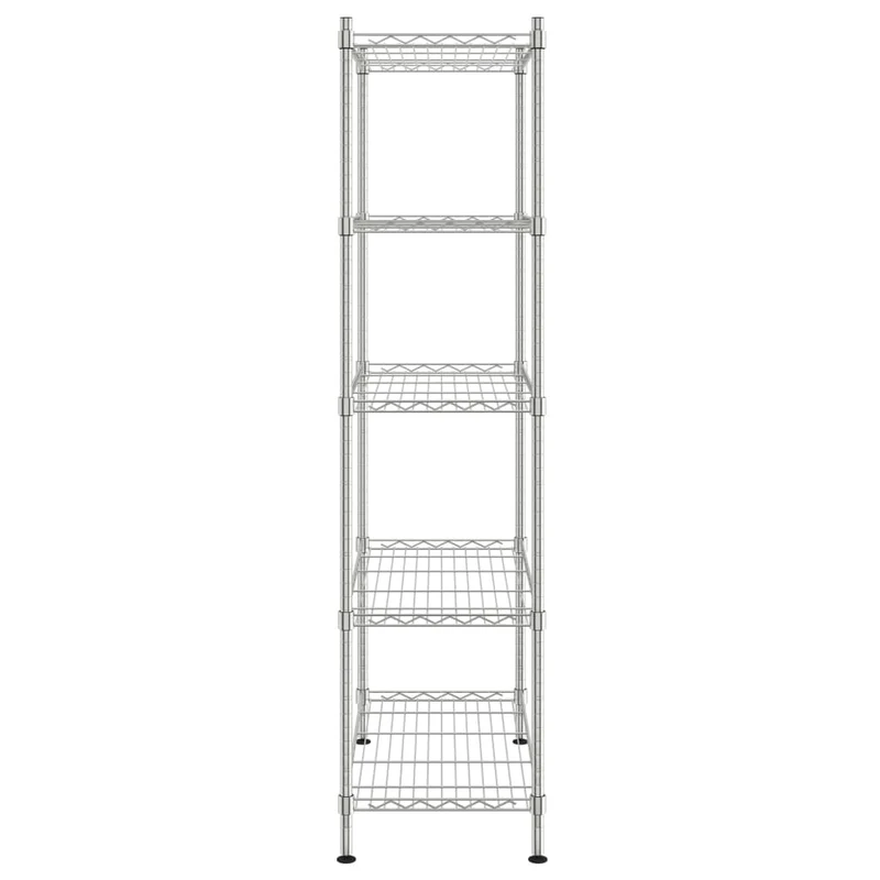 Scaffale a 5 Ripiani Libreria 90x35x180 cm in Ferro Cromato Peso 250 kg