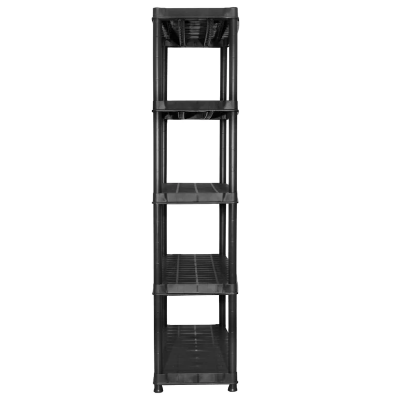 Scaffale 5 Ripiani Libreria Espositore Colore Nero in Plastica 91,5x45,7x185 cm