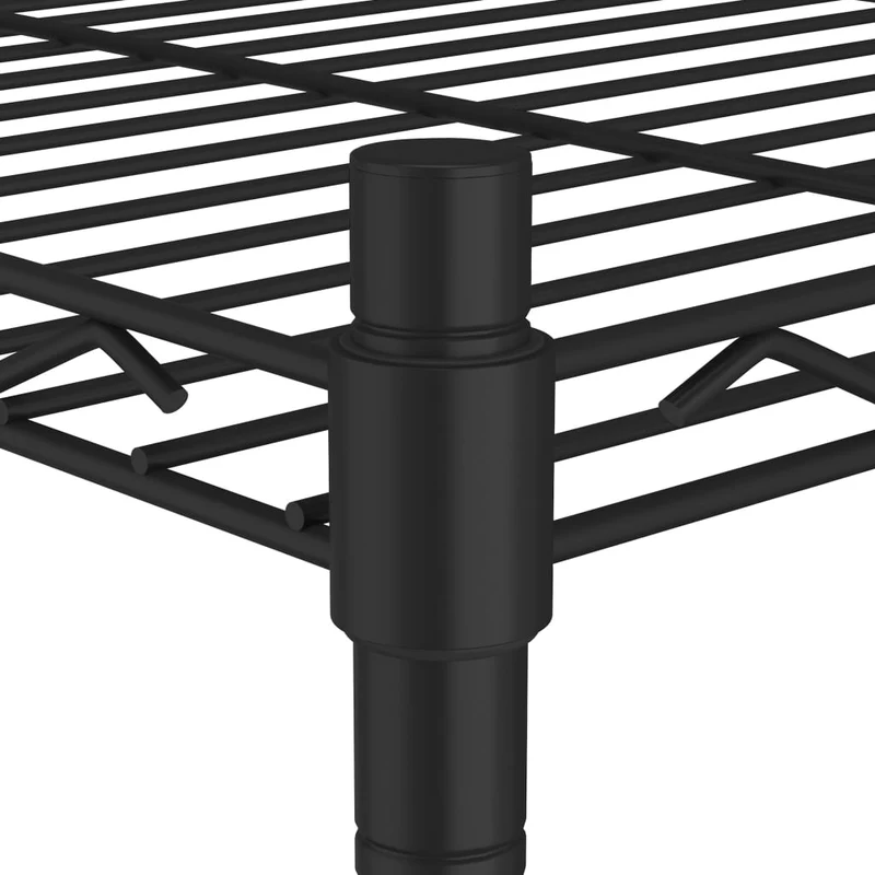 Scaffale a 5 Livelli Organizer Cucina in Ferro 90x35x180 cm Nero 250 kg