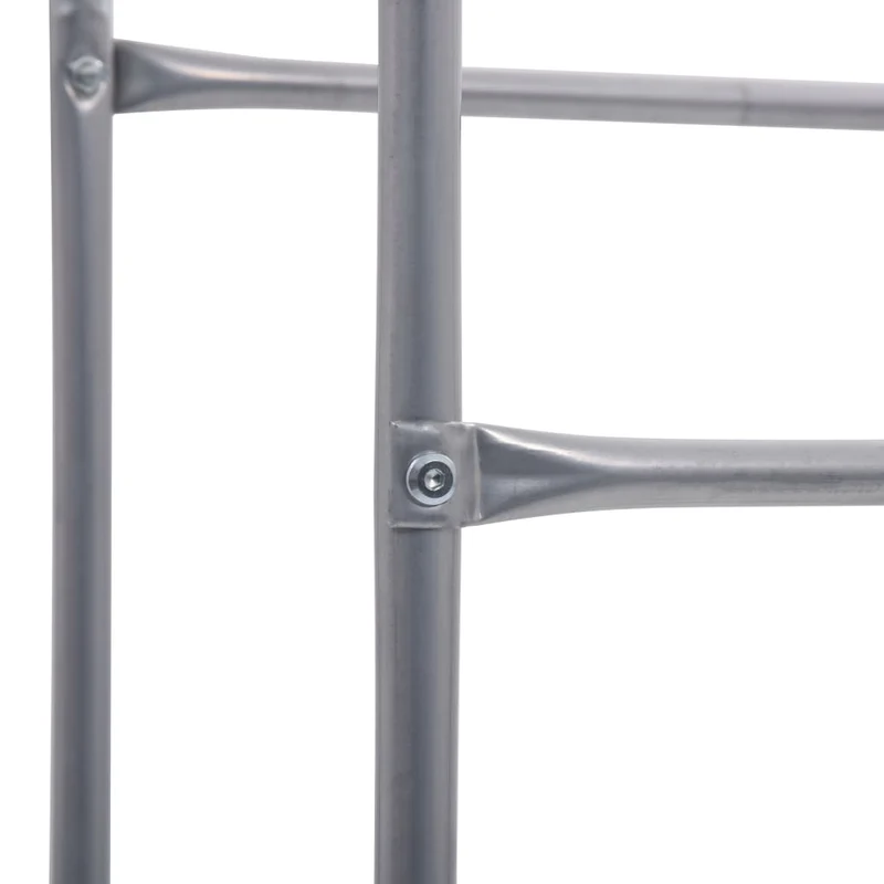Supporto con Ripiani per 3 Casse Scaffale Argento 50x33x116 cm Acciaio