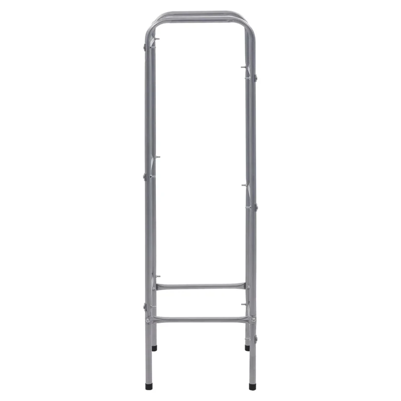 Supporto con Ripiani per 3 Casse Scaffale Argento 50x33x116 cm Acciaio