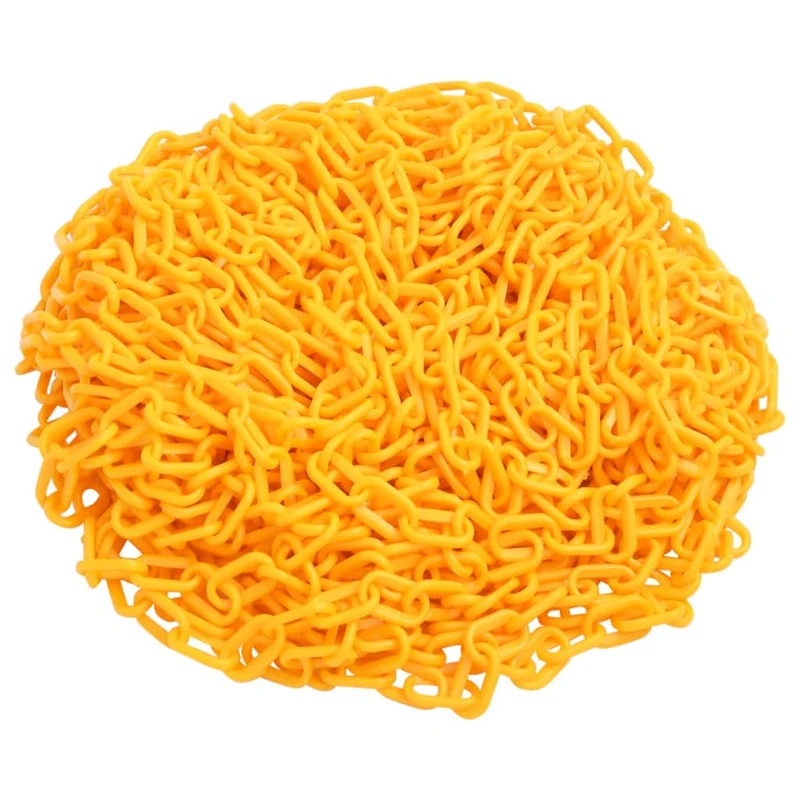 Catena Segnaletica Gialla 100 mt Diametro 6 mm Barriera Sicurezza in Plastica
