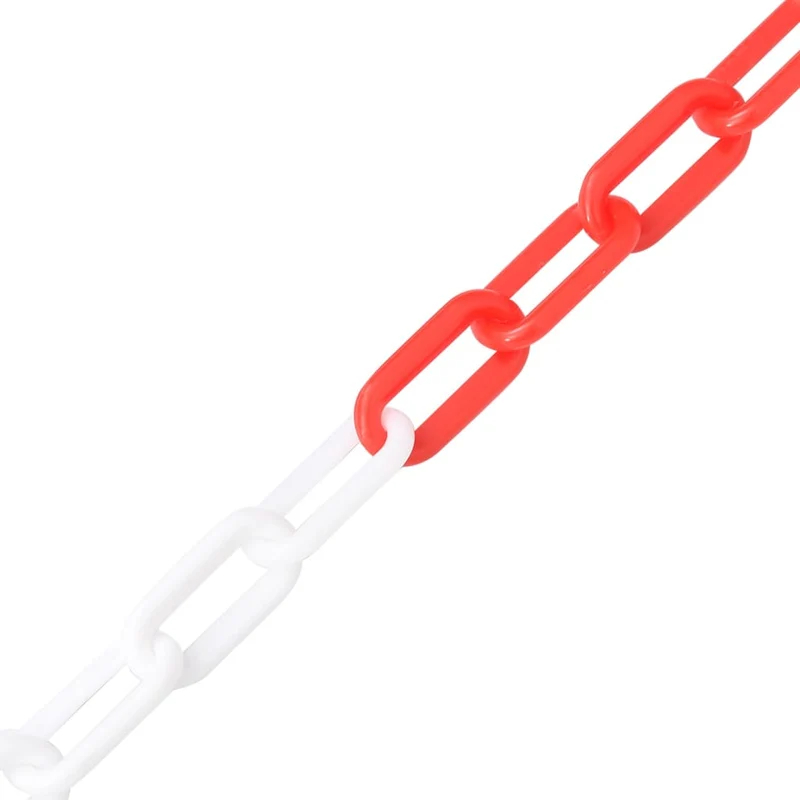 Catena Segnaletica Rossa e Bianca 30 mt Diam. 8mm Barriera Sicurezza in Plastica
