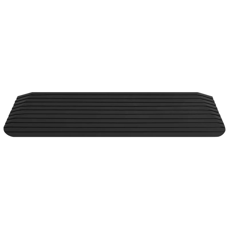 Set 2 Rampe Soglia in Gomma Per Deambulatori Sedie a Rotelle 110x32x3,8 cm