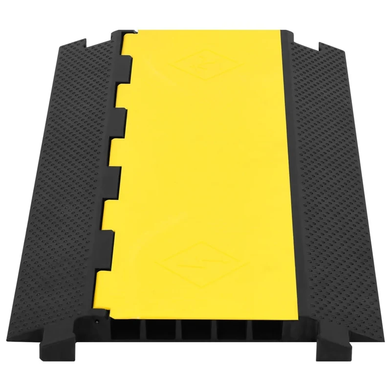 Dosso Passacavi Sicurezza in Gomma Giallo Nero Modulare con 5 Canali 90 cm