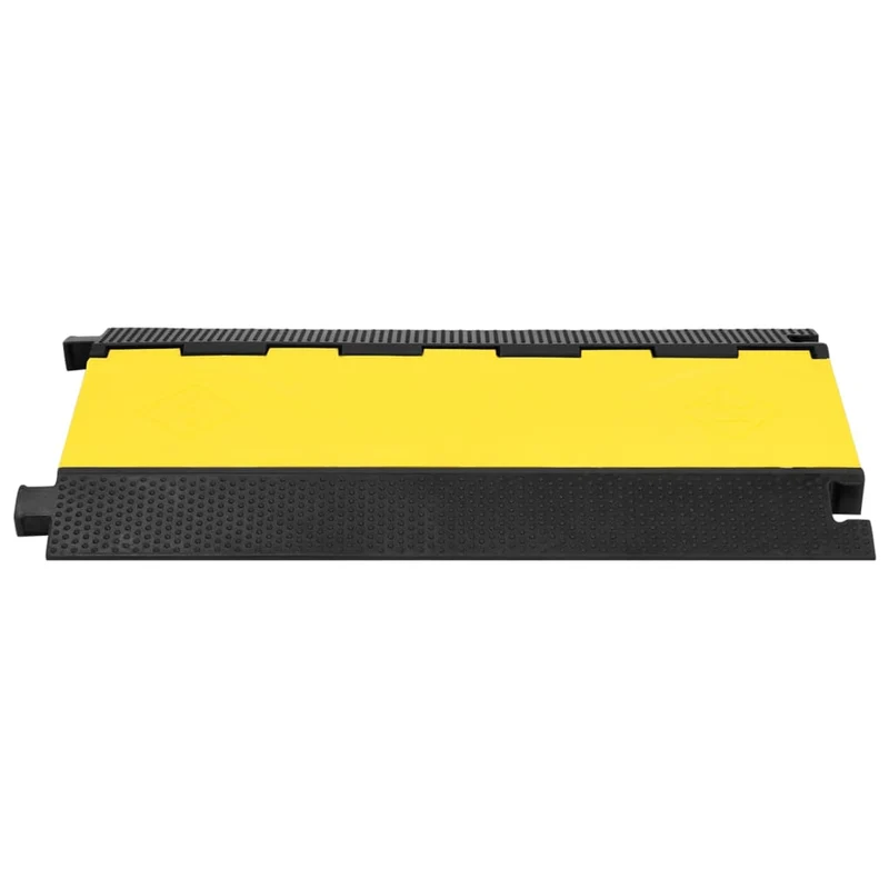 Dosso Passacavi Sicurezza in Gomma Giallo Nero Modulare con 5 Canali 90 cm