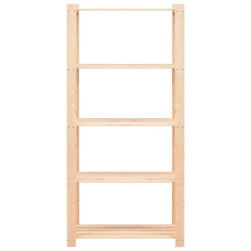 Scaffale a 5 Livelli shabby in Massello di Pino 80x38x170 cm 250 kg
