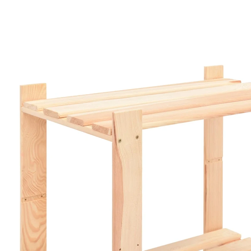 Scaffale a 5 Livelli shabby in Massello di Pino 80x38x170 cm 250 kg