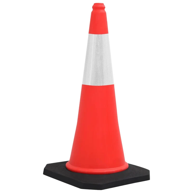 Set 4 pz Coni Emergenza Lavoro Spartitraffico Riflettenti con Basi Pesanti 75 cm