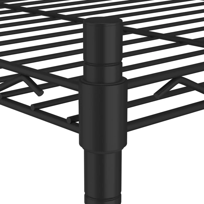 Scaffale a 3 Livelli Organizer Cucina con Ruote 60x35x81 cm Nero 150 kg