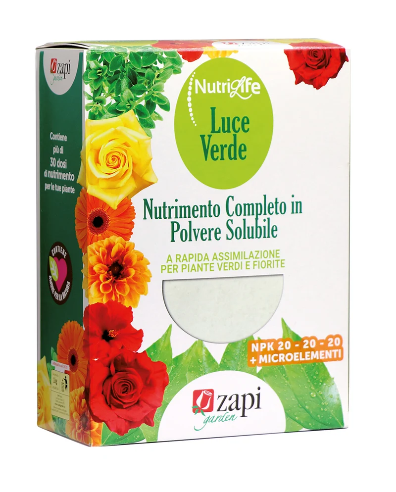 Concime in polvere solubile per piante Zapi Nutrilife Luce Verde 1 kg