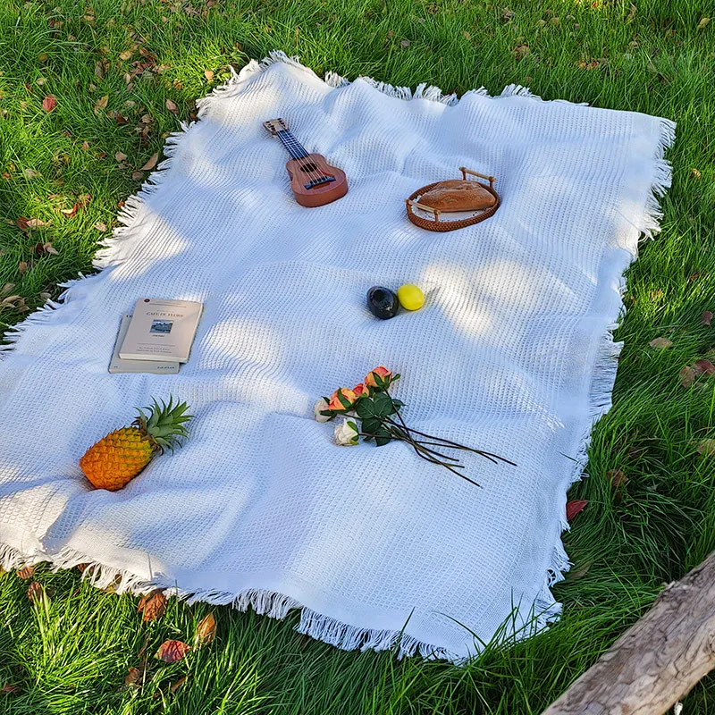 Linnen Picknickkleed – Lichtgewicht Outdoor Kleed voor Picknick en Camping