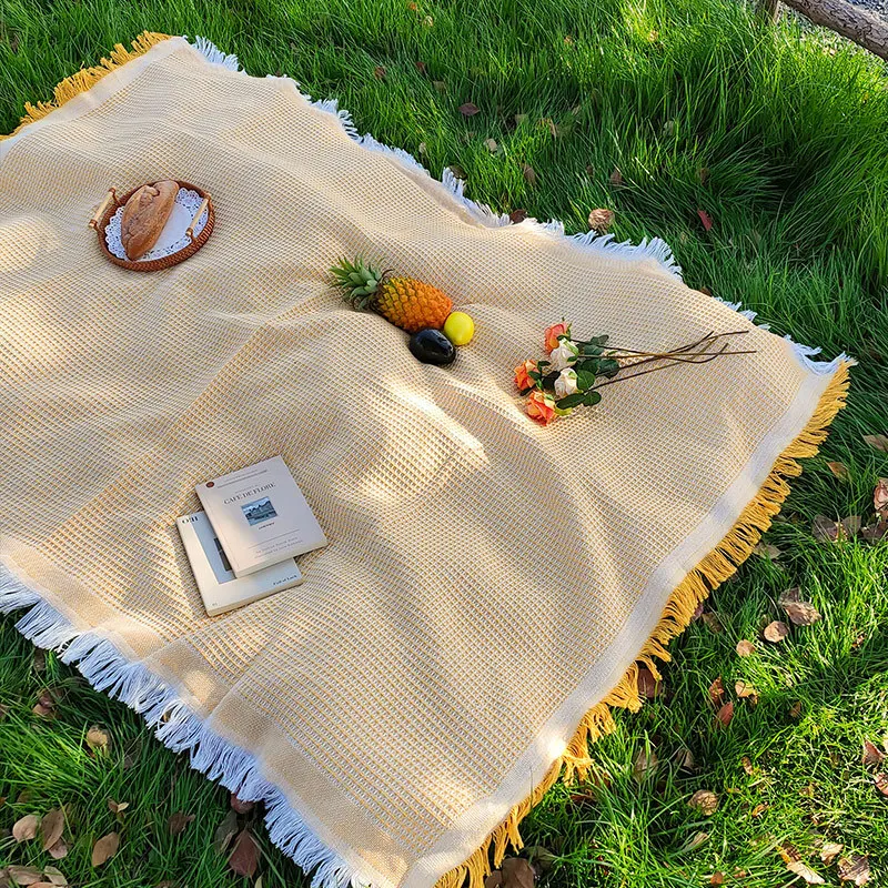 Linnen Picknickkleed – Lichtgewicht Outdoor Kleed voor Picknick en Camping