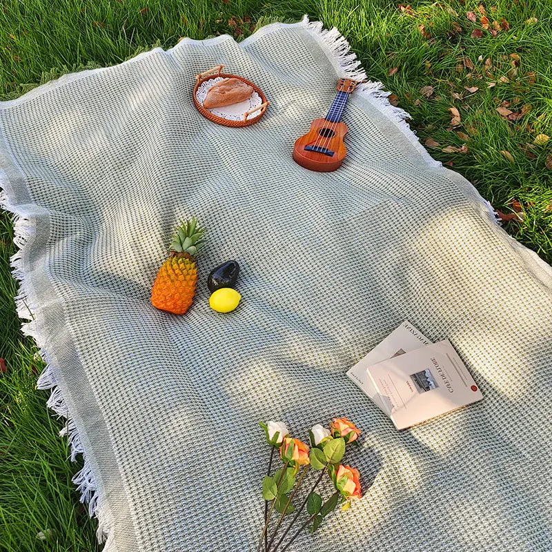 Linnen Picknickkleed – Lichtgewicht Outdoor Kleed voor Picknick en Camping