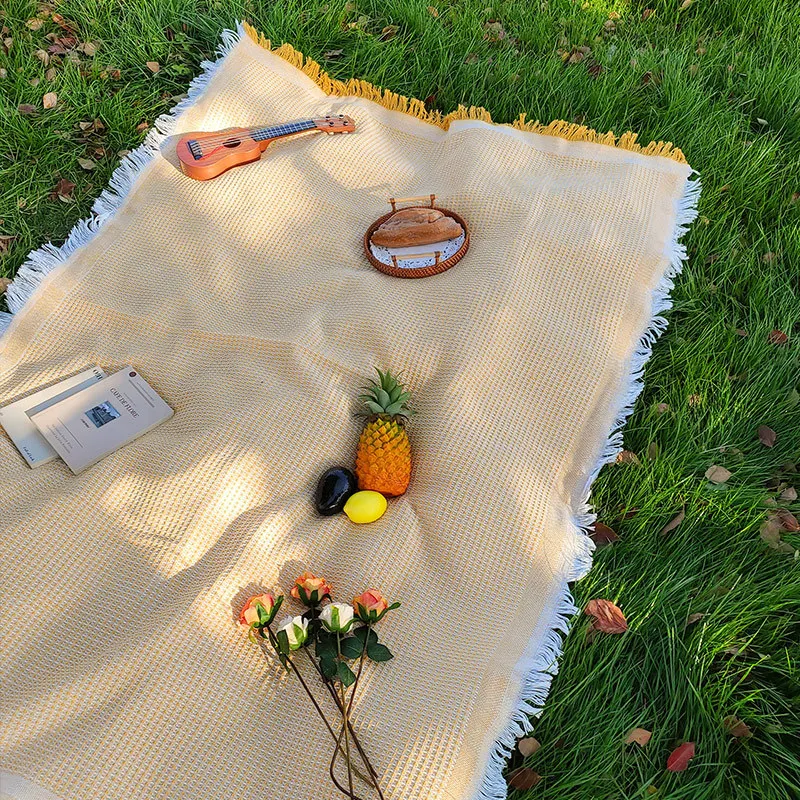 Linnen Picknickkleed – Lichtgewicht Outdoor Kleed voor Picknick en Camping