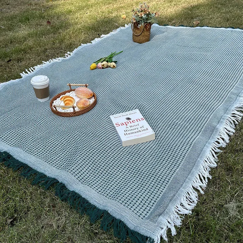Linnen Picknickkleed – Lichtgewicht Outdoor Kleed voor Picknick en Camping
