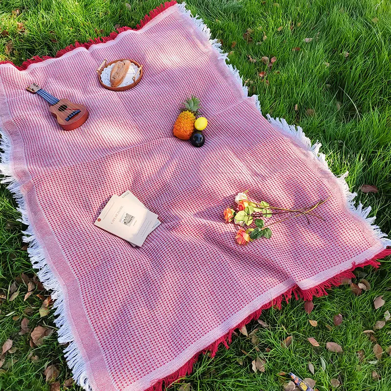 Linnen Picknickkleed – Lichtgewicht Outdoor Kleed voor Picknick en Camping