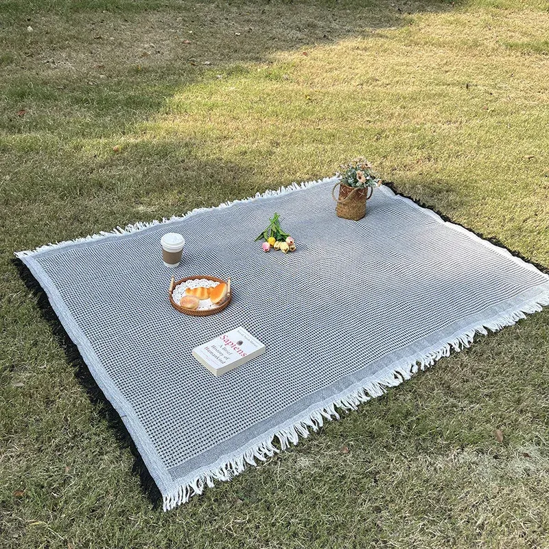 Linnen Picknickkleed – Lichtgewicht Outdoor Kleed voor Picknick en Camping