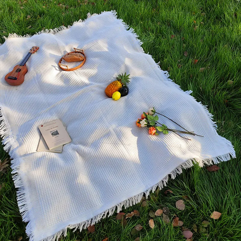 Linnen Picknickkleed – Lichtgewicht Outdoor Kleed voor Picknick en Camping