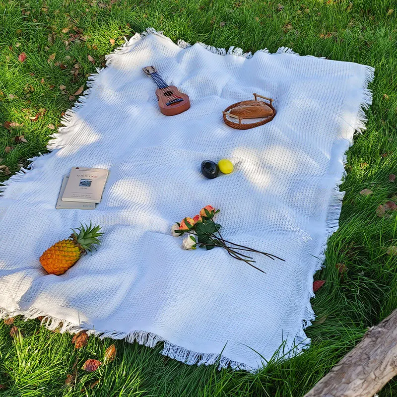 Linnen Picknickkleed – Lichtgewicht Outdoor Kleed voor Picknick en Camping