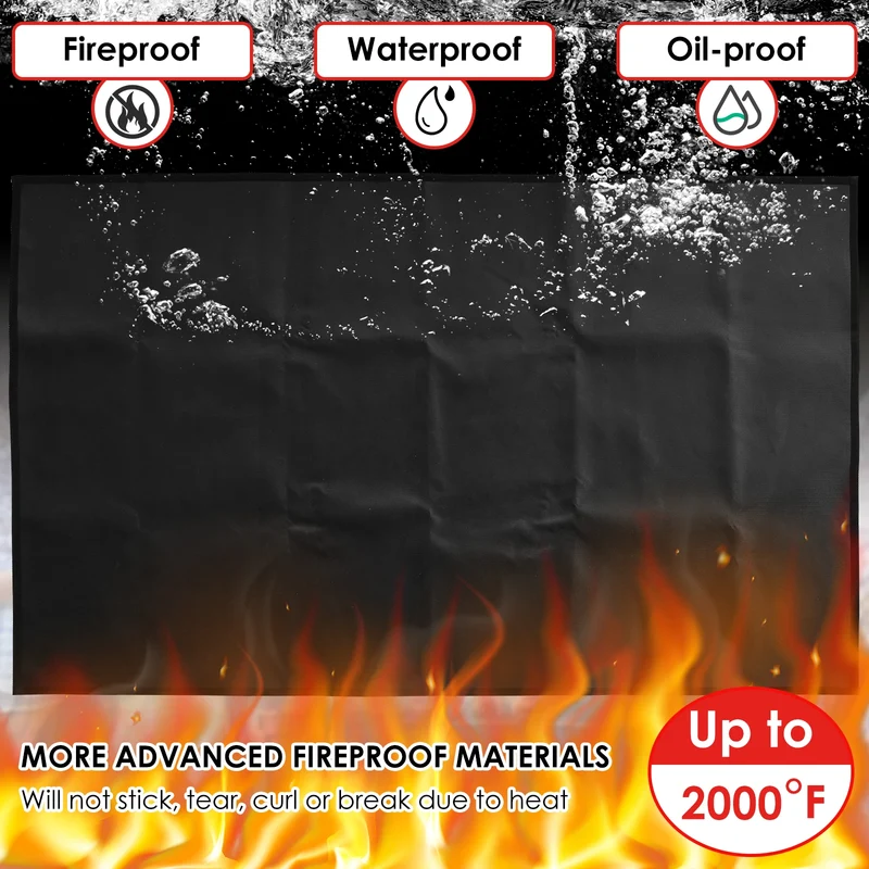 BBQ Beschermmat Hittebestendig – Glasvezel Grillmat voor Terras en Tuin