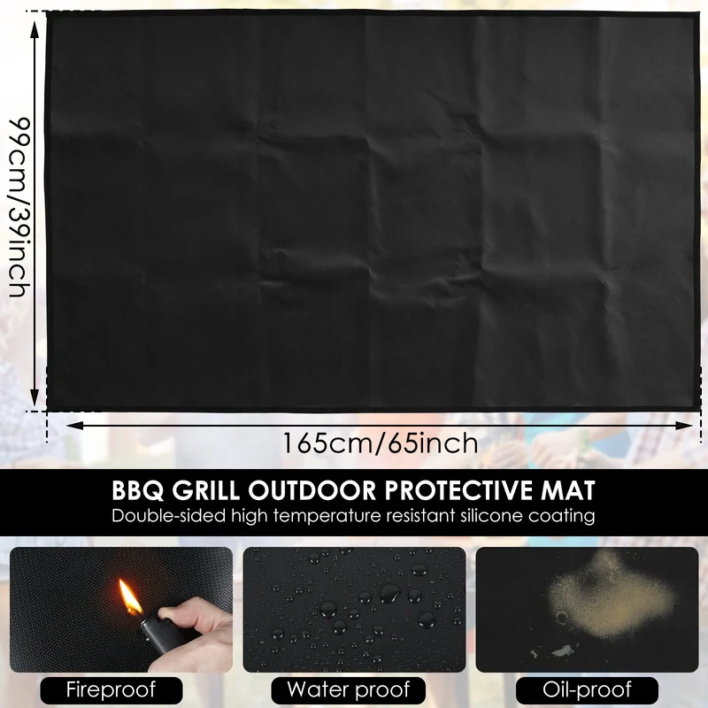 BBQ Beschermmat Hittebestendig – Glasvezel Grillmat voor Terras en Tuin