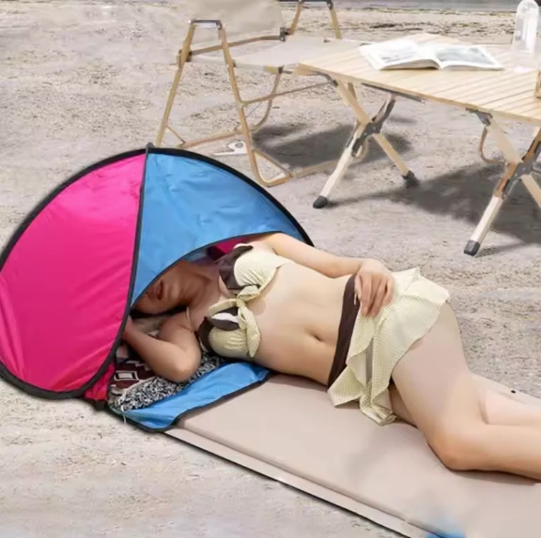 Mini Pop-Up Strandtent – Compacte Zonnescherm Tent met UV Bescherming